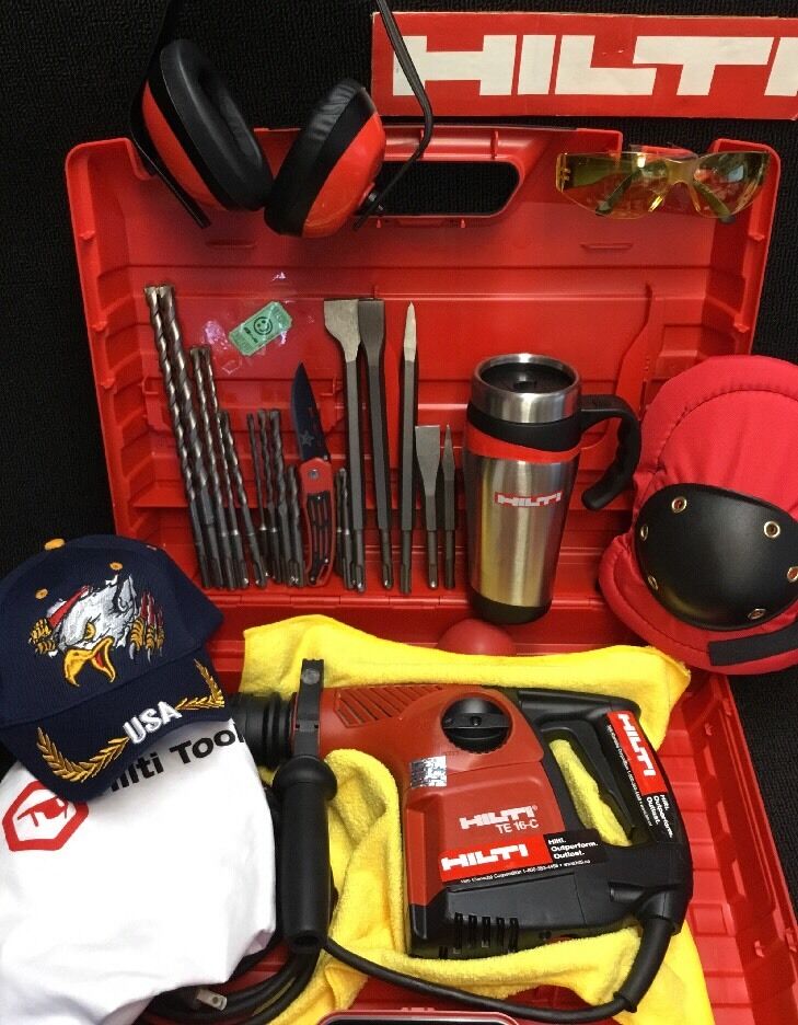 HILTI TE 16-C, PREOWNED, FREE MUG, BITS, T-SHIRT, MORE,