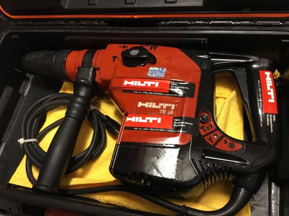 HILTI TE 56, PREOWNED, FREE LASER METER, EXTRA ITEMS, FAST SHIP