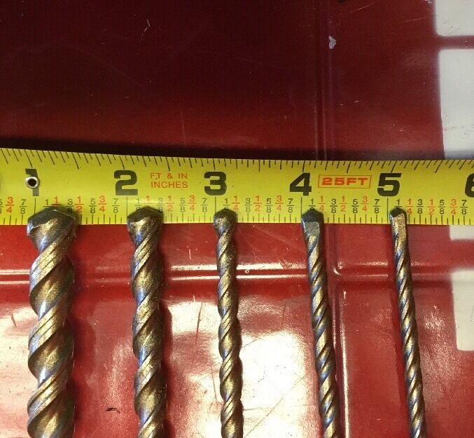 HILTI DRILL BIT 1/2", 3/8", 1/4" SDS PLUS, SET OF 5,