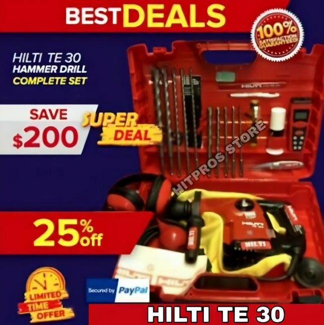 HILTI 30 ROTARY HAMMER, PREOWNED, EXCELLENT CONDITION