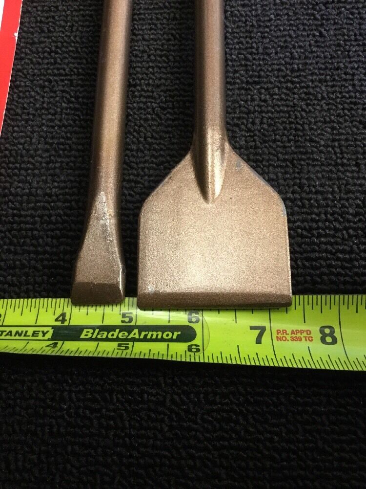 HILTI CHISEL SDS PLUS FLAT 2-1/4" X 9-3/4" AND 3/4" X 9-1/2", HAT,