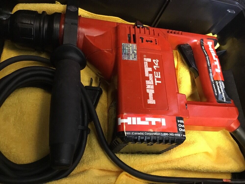 HILTI TE 14, PREOWNED, FREE ANGLE GRINDER, BITS, EXTRAS