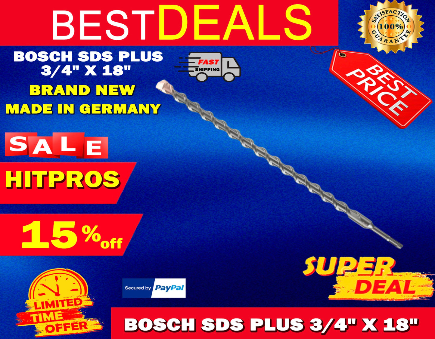 BOSCH SDS PLUS 3/4" X 18",