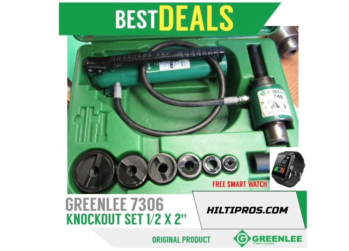 GREENLEE 7306 SB KNOCKOUT SET 1/2 X 2', GOOD CONDITION