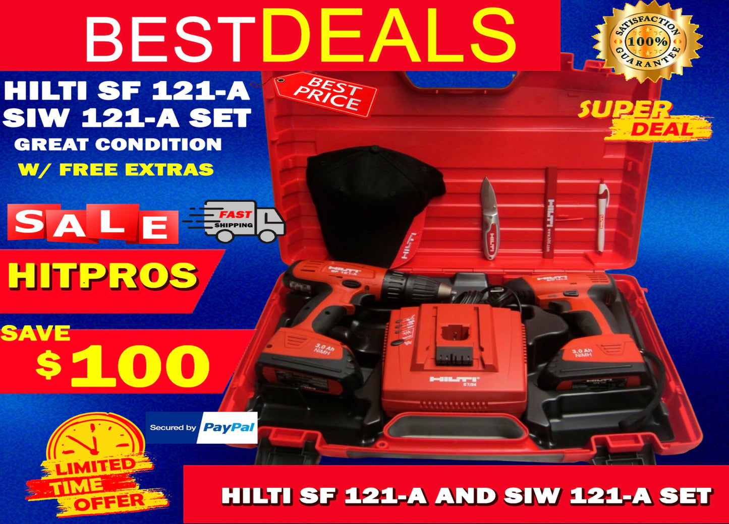 HILTI SF 121-A AND SIW 121-A SET, GREAT CONDITION, W/ FREE EXTRAS