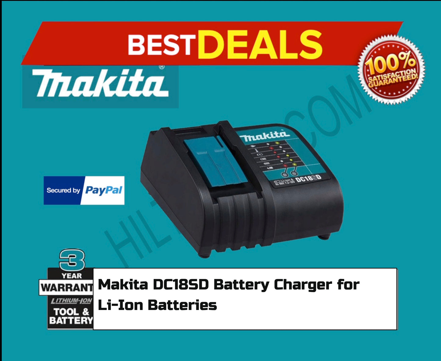 MAKITA DC18SD Battery Charger for Li-Ion Batteries