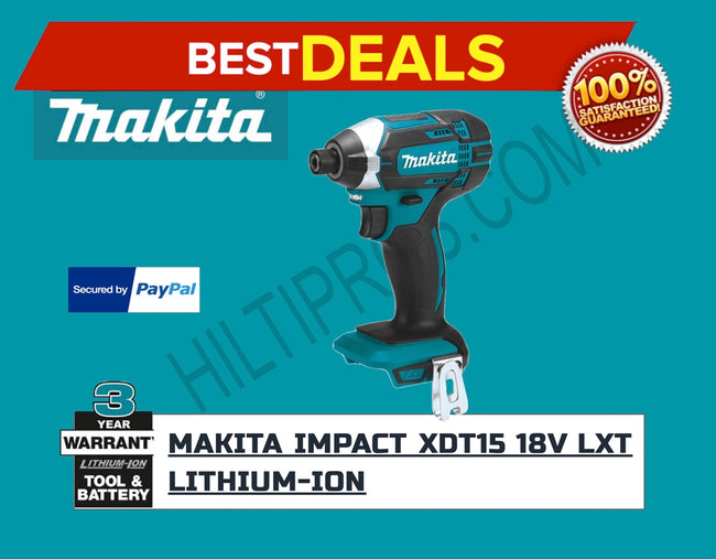 MAKITA XDT11Z 18V LXT Lithium-Ion Cordless Impact Driver, Tool Only + MAKITA BAG