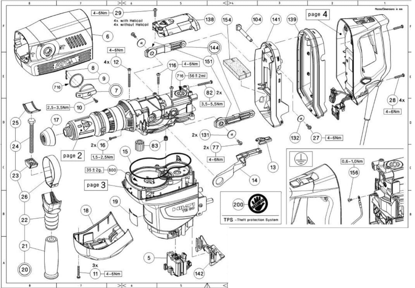 HILTI TE 80 PARTS