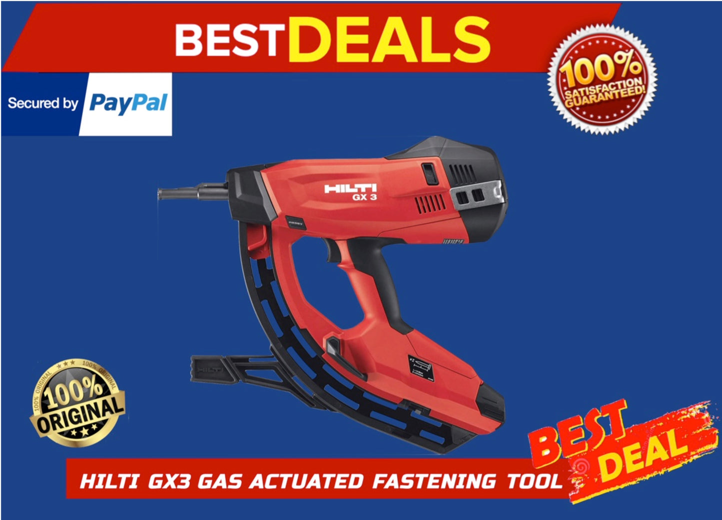 Hilti 2102194 GX 3 Gas-actuated Fastening Tool | GX3 Gas Nail Package