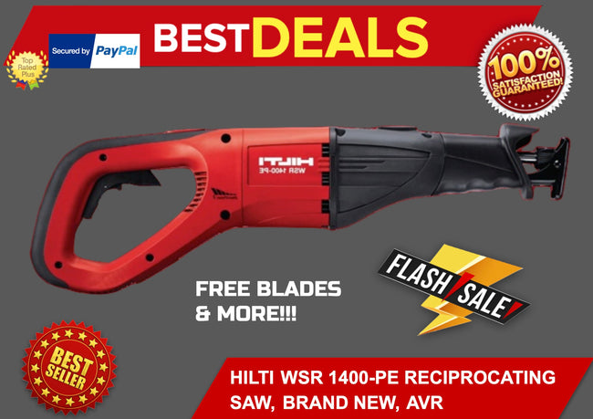 HILTI WSR 1400-PE RECIPROCATING SAW, BRAND NEW, AVR & SMART POWER