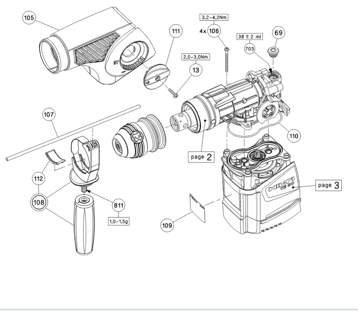 HILTI TE 30-C PARTS