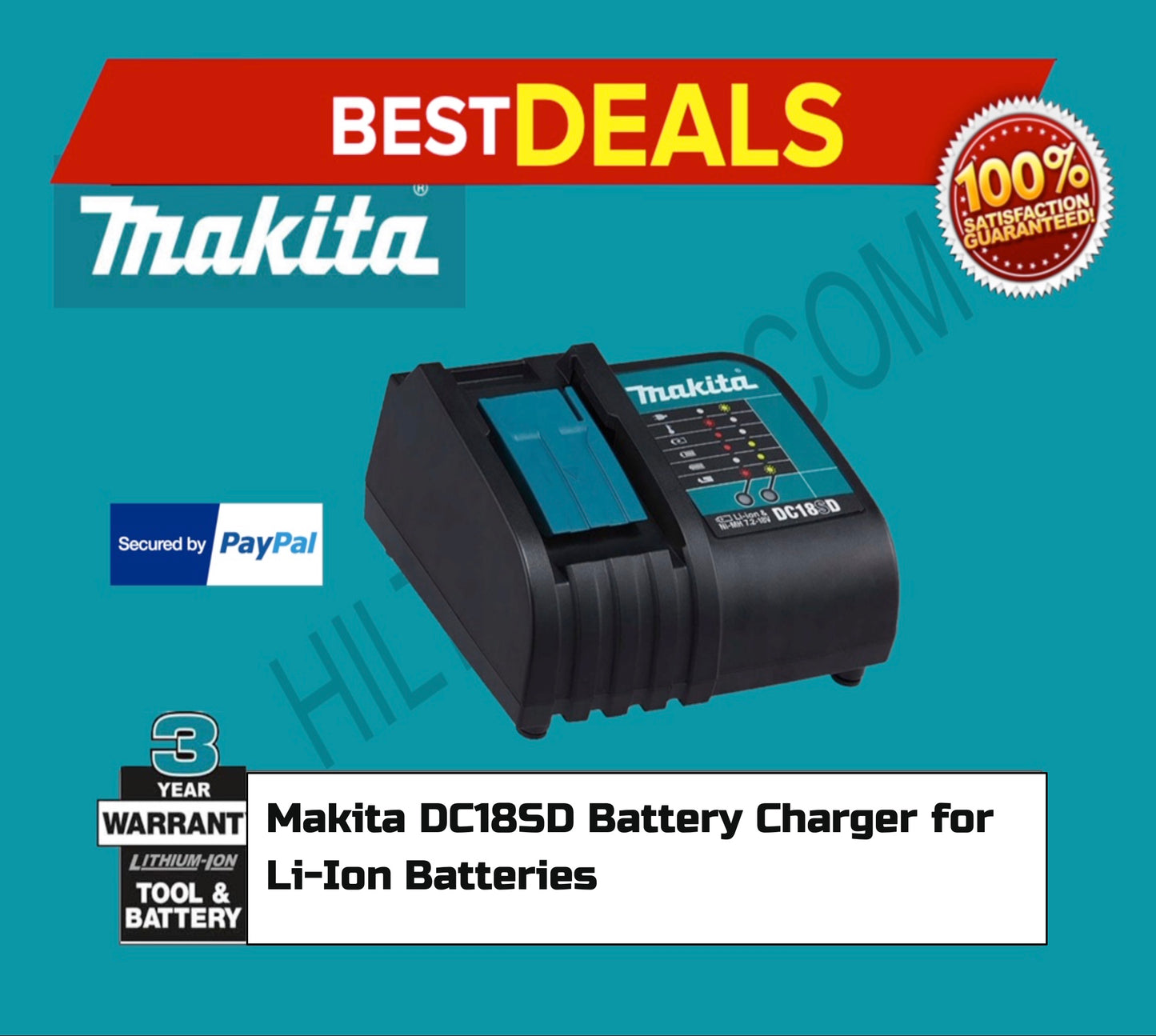 MAKITA DC18SD Battery Charger for Li-Ion Batteries