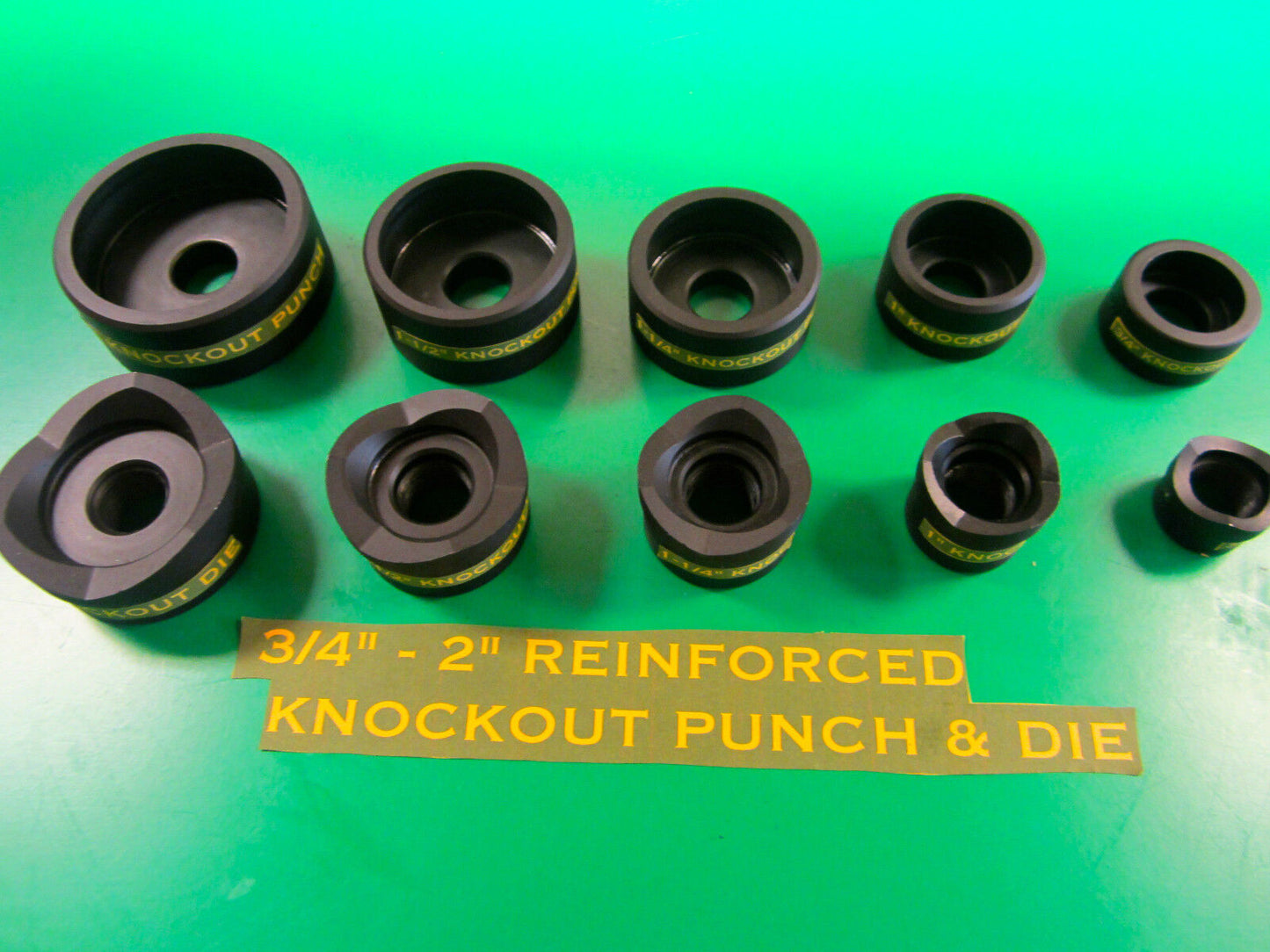 GREENLEE  STYLE  3/4 TO 2" CONDUIT KNOCKOUT PUNCH  , 5 PCS ,
