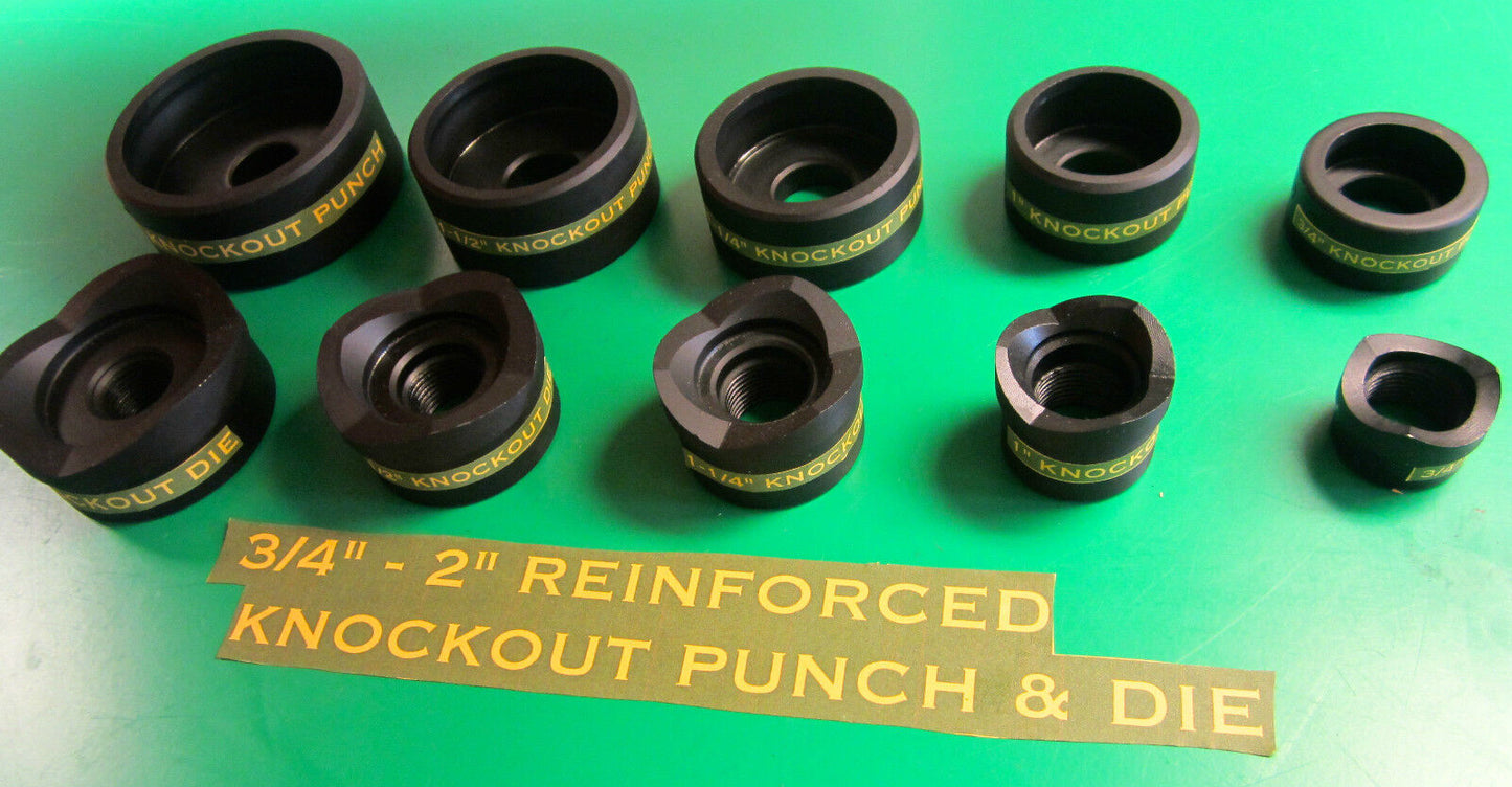 GREENLEE  STYLE  3/4 TO 2" CONDUIT KNOCKOUT PUNCH  , 5 PCS ,