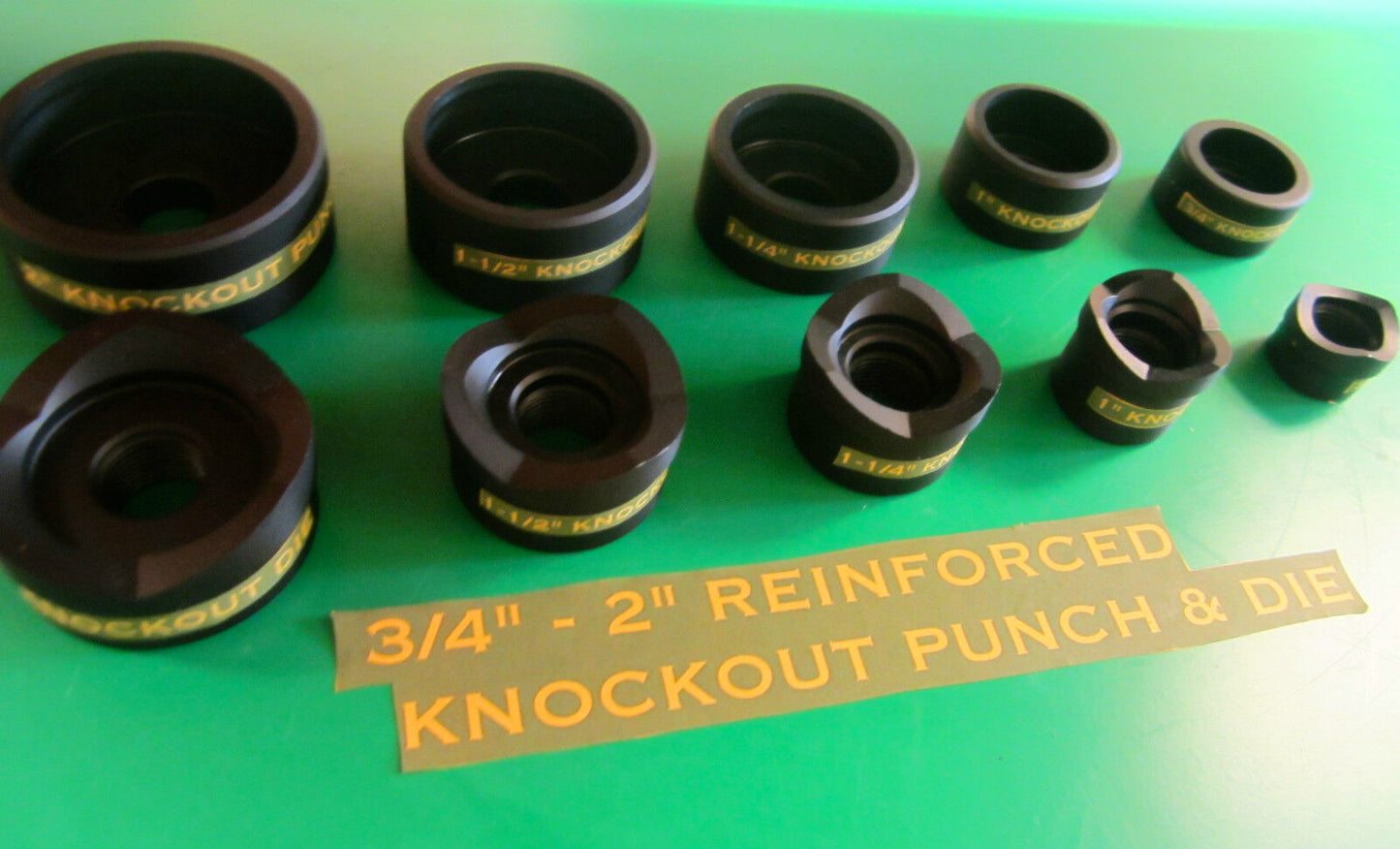 GREENLEE  STYLE  3/4 TO 2" CONDUIT KNOCKOUT PUNCH  , 5 PCS ,