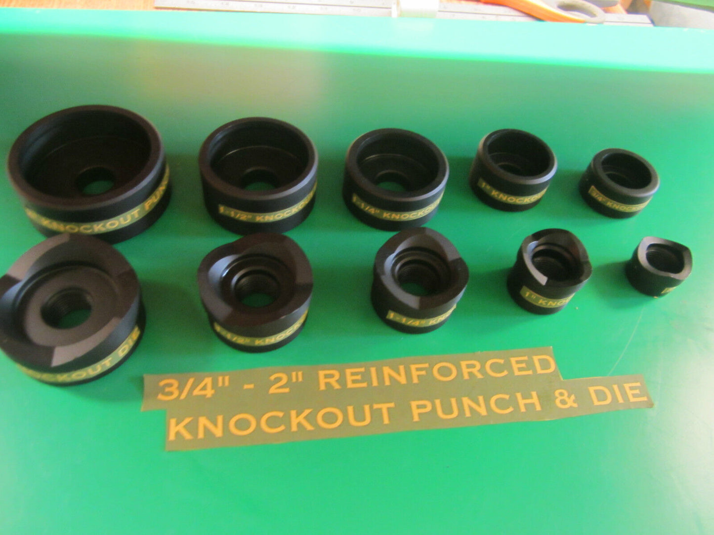 GREENLEE  STYLE  3/4 TO 2" CONDUIT KNOCKOUT PUNCH  , 5 PCS ,